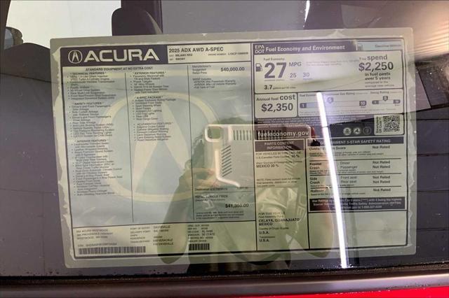 new 2025 Acura ADX car, priced at $41,350