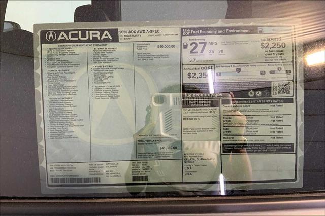 new 2025 Acura ADX car, priced at $41,350