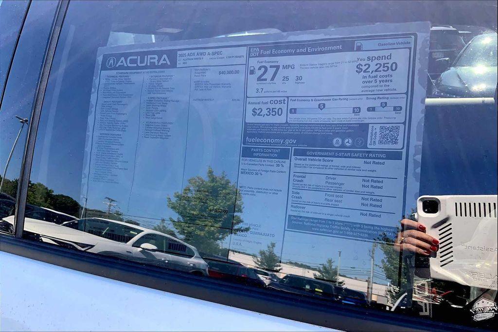 new 2025 Acura ADX car, priced at $41,950