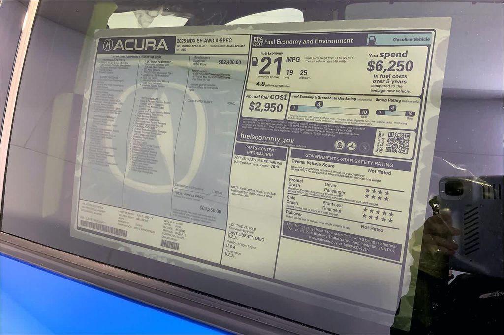 new 2026 Acura MDX car, priced at $64,350