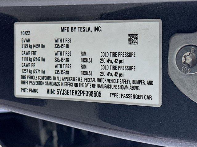 used 2023 Tesla Model 3 car, priced at $25,597