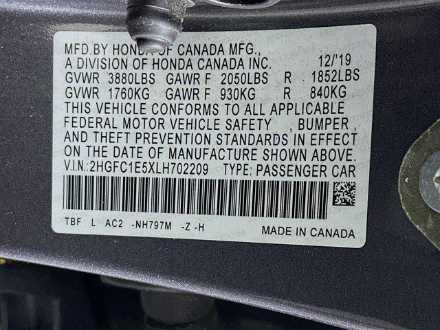 used 2020 Honda Civic Si car, priced at $23,397