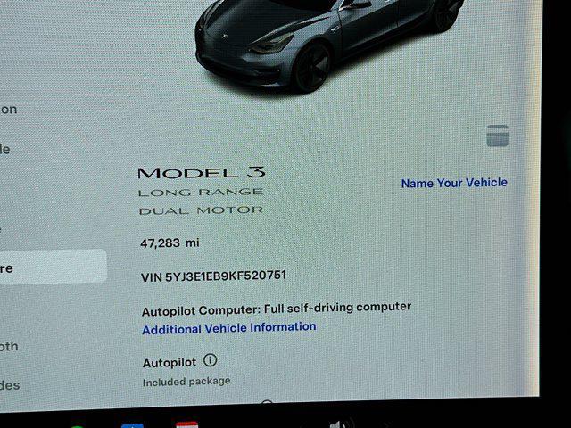 used 2019 Tesla Model 3 car, priced at $23,889