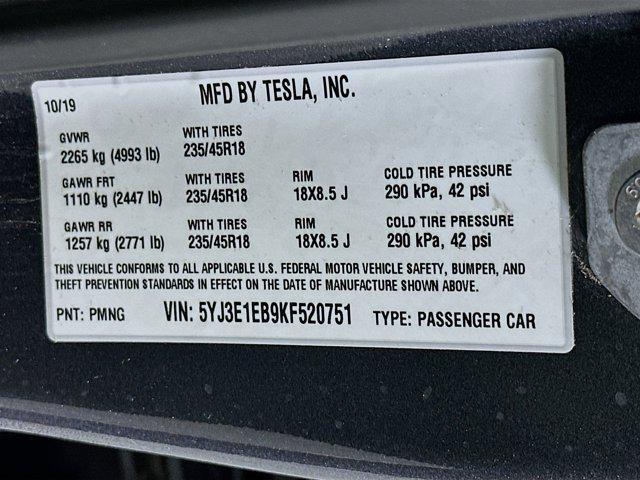 used 2019 Tesla Model 3 car, priced at $23,889