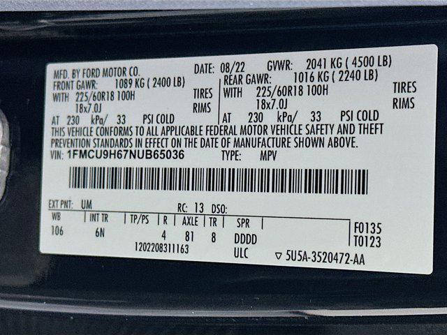 used 2022 Ford Escape car, priced at $21,497