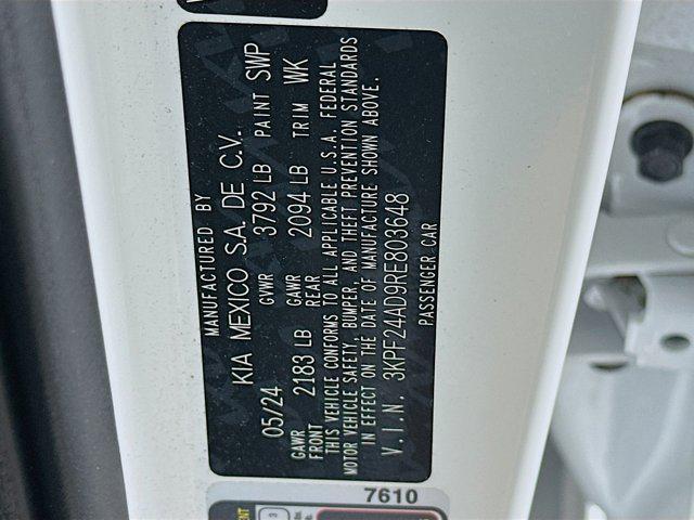 used 2024 Kia Forte car, priced at $17,496