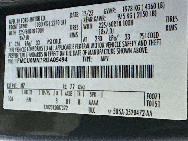 used 2024 Ford Escape car, priced at $18,397