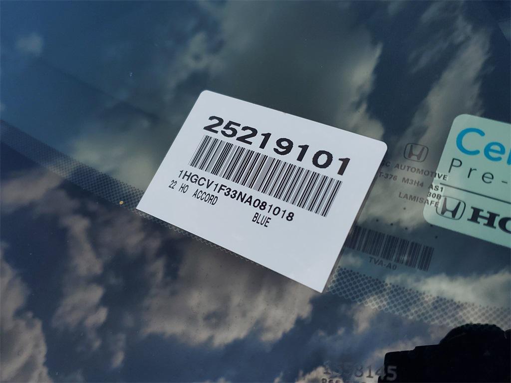 used 2022 Honda Accord car, priced at $22,488