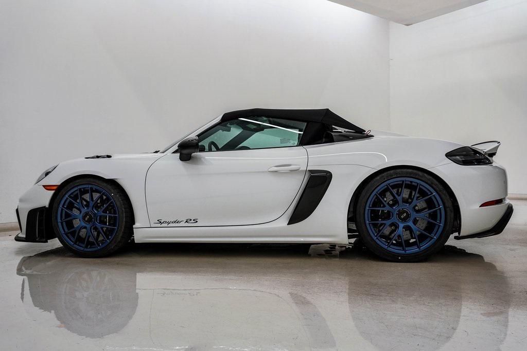 new 2025 Porsche 718 Spyder car, priced at $230,715