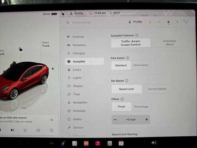 used 2022 Tesla Model 3 car, priced at $24,490