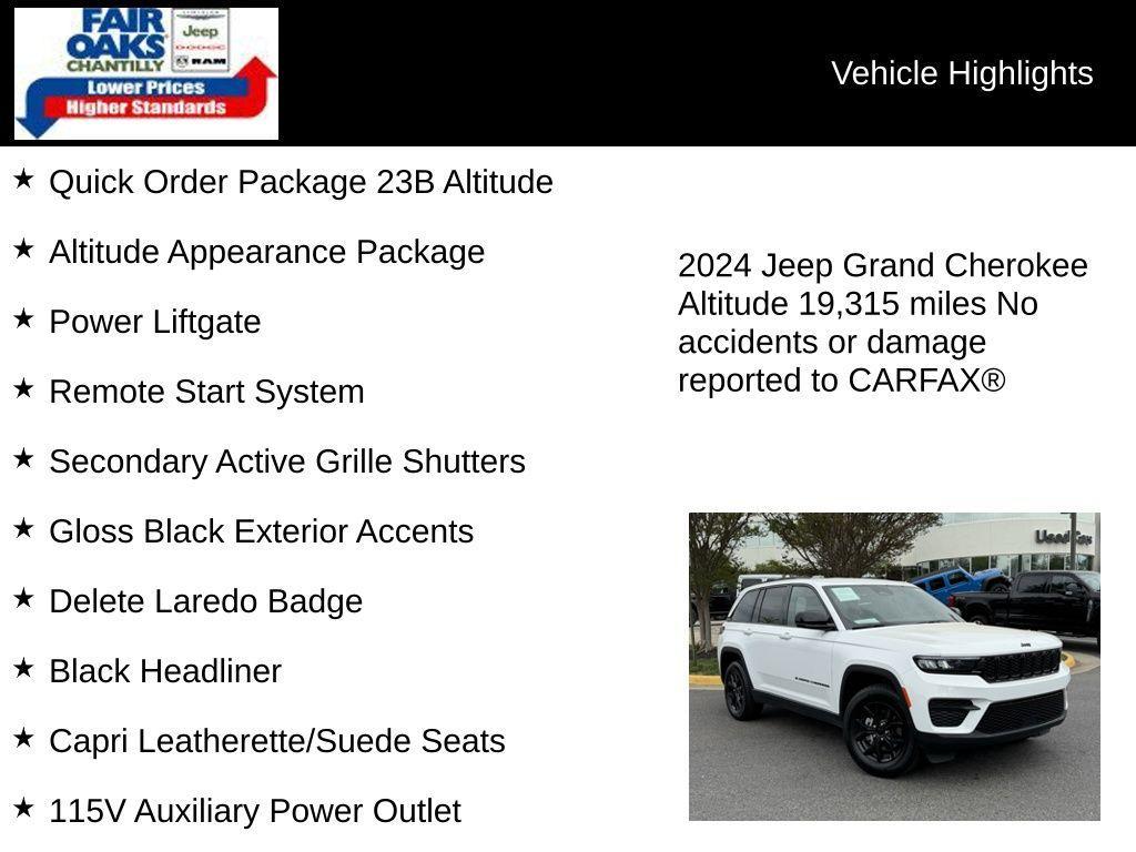 used 2024 Jeep Grand Cherokee car, priced at $33,371
