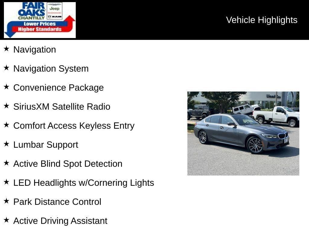 used 2020 BMW 330 car, priced at $24,083
