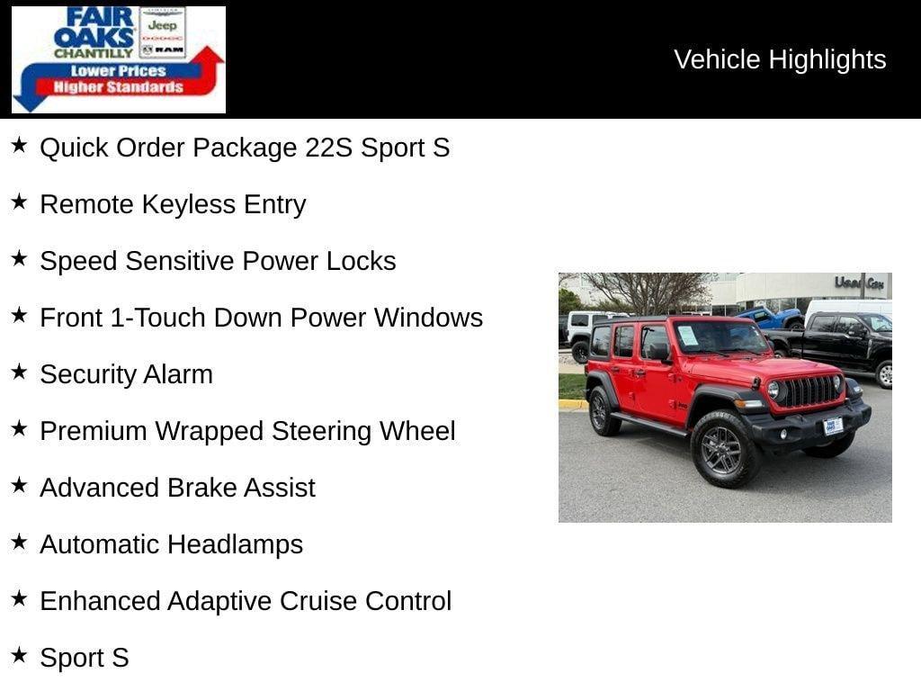 used 2024 Jeep Wrangler car, priced at $32,460