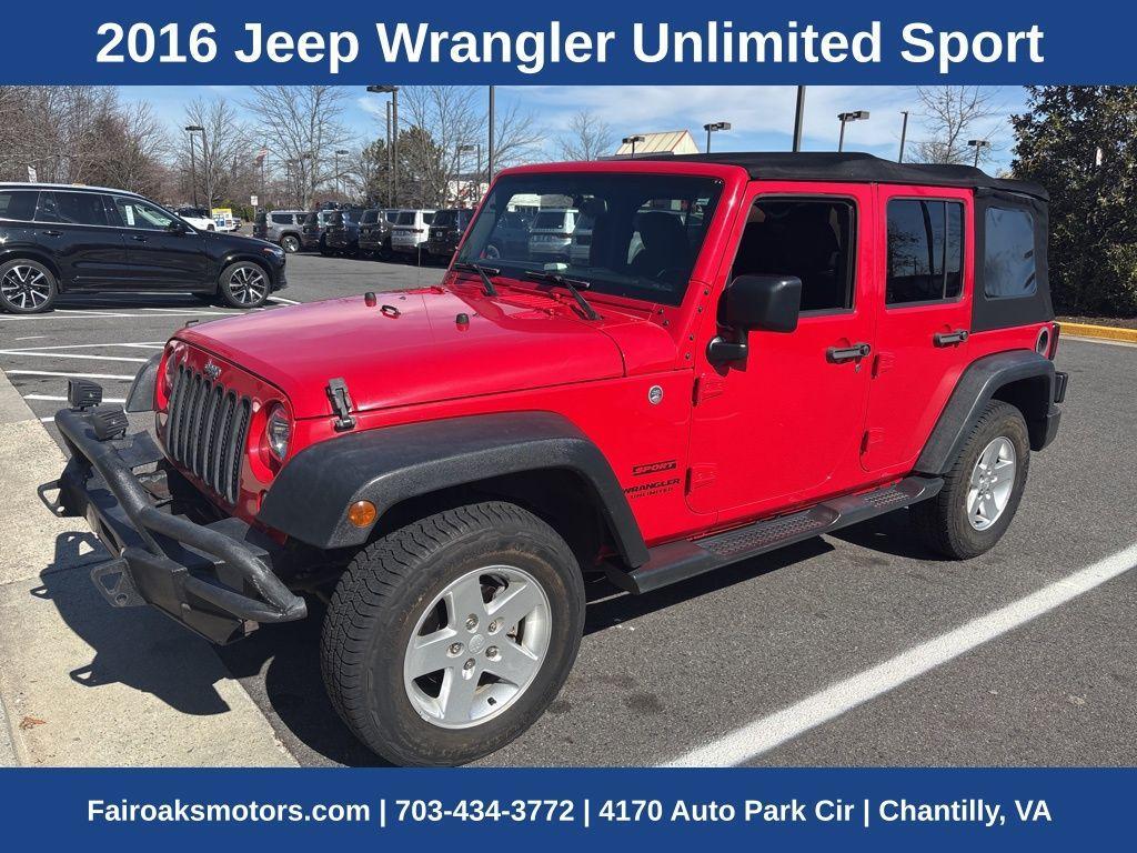 used 2016 Jeep Wrangler Unlimited car, priced at $18,430