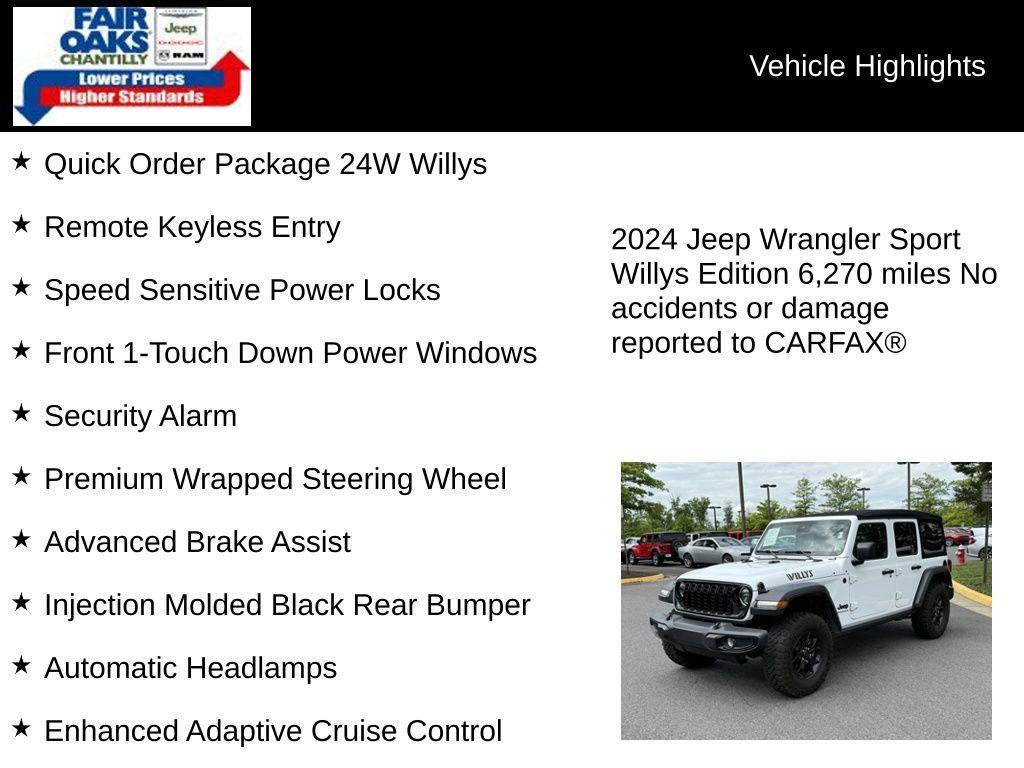 used 2024 Jeep Wrangler car, priced at $41,165