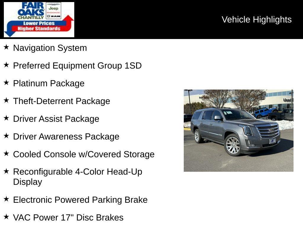 used 2020 Cadillac Escalade ESV car, priced at $37,777