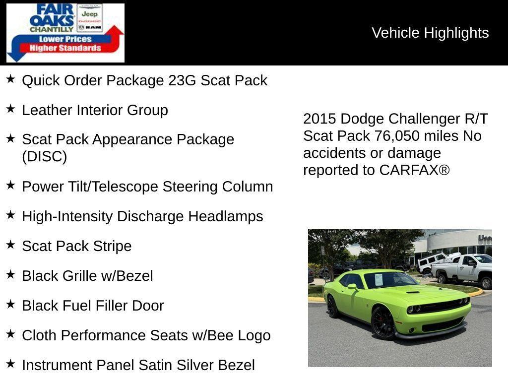 used 2015 Dodge Challenger car, priced at $25,863