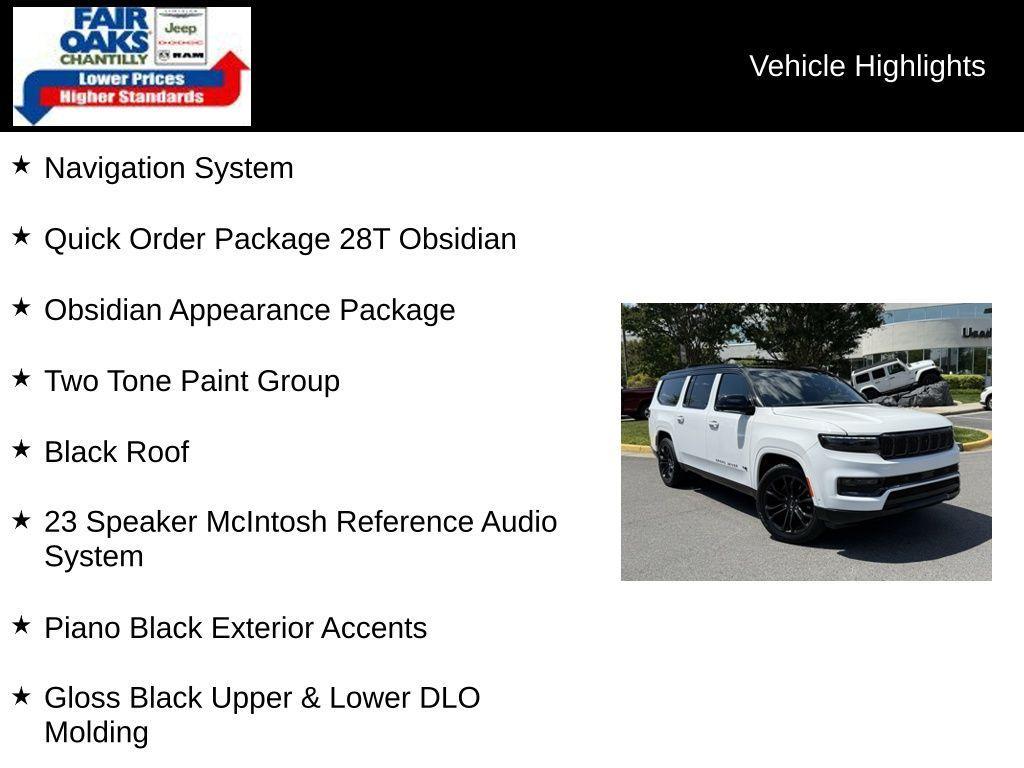 used 2024 Jeep Grand Wagoneer L car, priced at $66,684