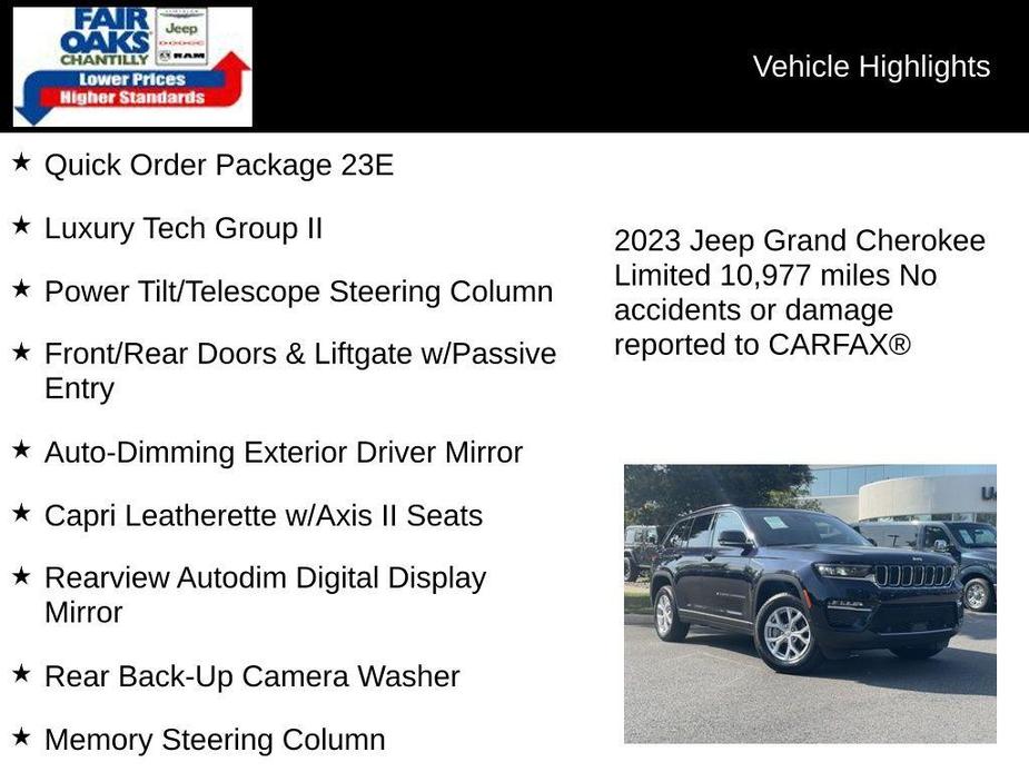 used 2023 Jeep Grand Cherokee car, priced at $32,978