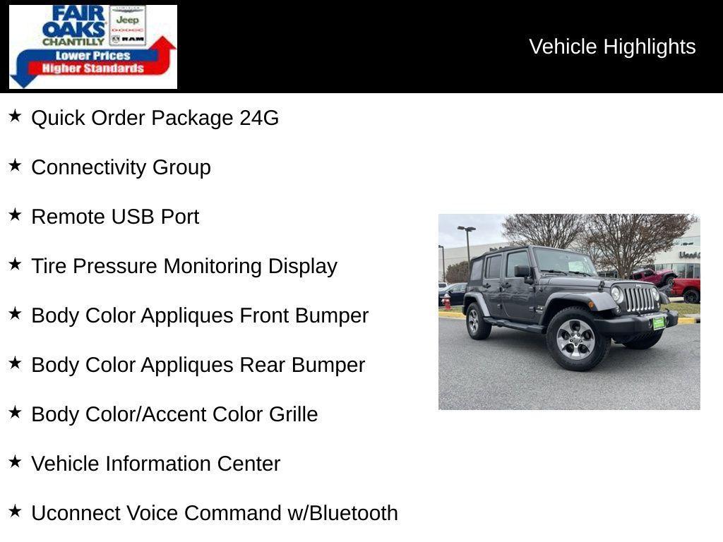 used 2017 Jeep Wrangler Unlimited car, priced at $18,764