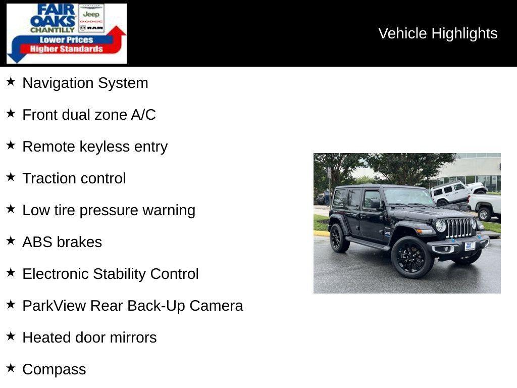 used 2022 Jeep Wrangler Unlimited 4xe car, priced at $33,736