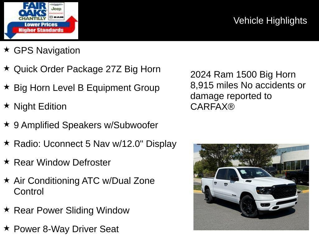 used 2024 Ram 1500 car, priced at $39,500