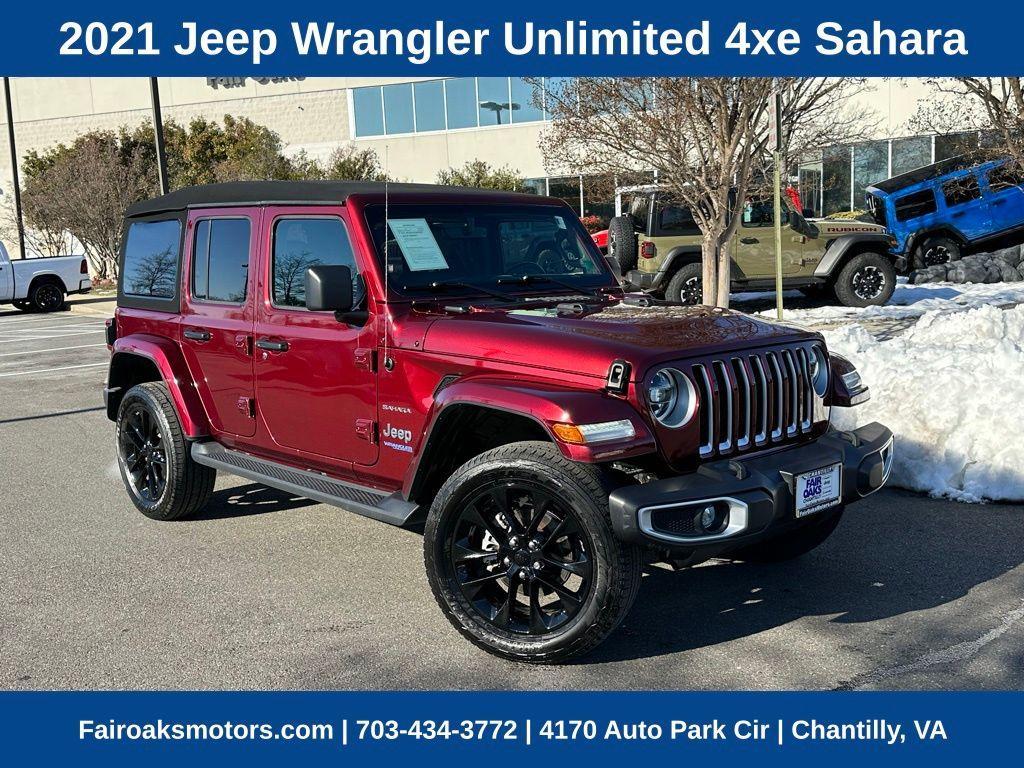 used 2021 Jeep Wrangler Unlimited 4xe car, priced at $30,571