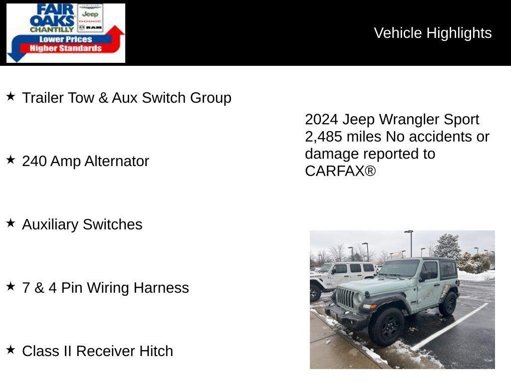 used 2024 Jeep Wrangler car, priced at $32,000