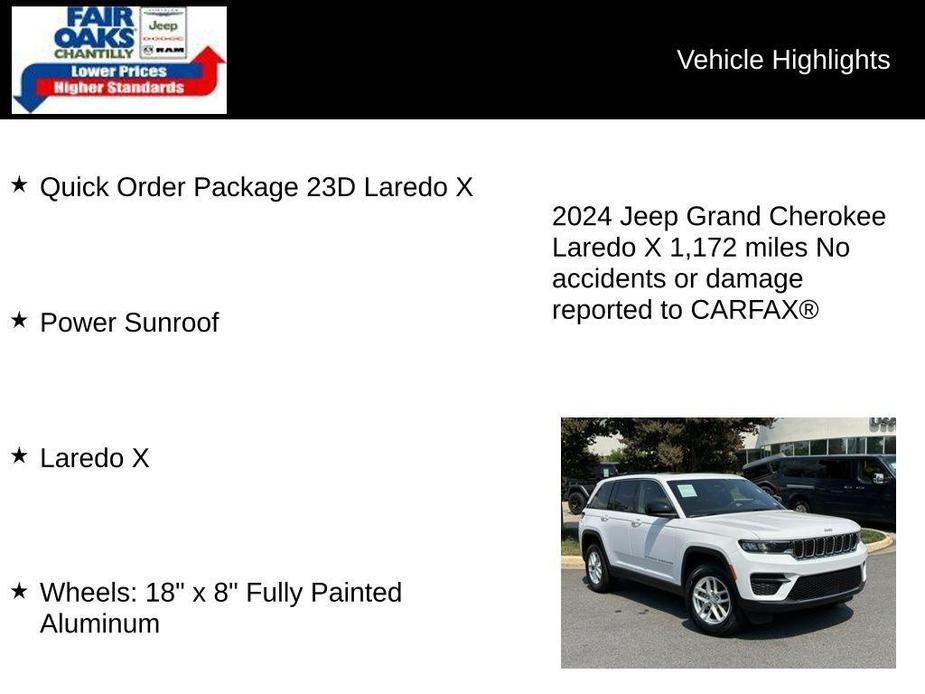 used 2024 Jeep Grand Cherokee car, priced at $33,836