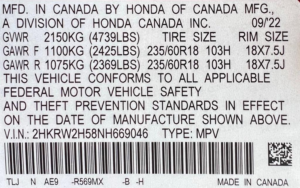 used 2022 Honda CR-V car, priced at $26,974