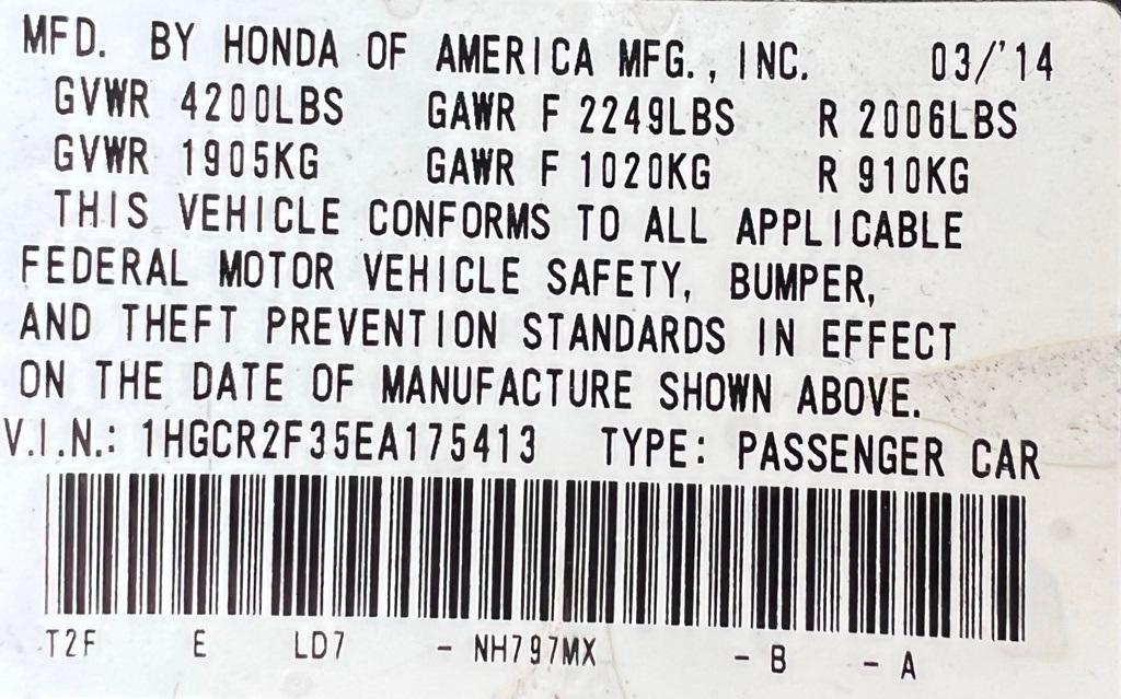 used 2014 Honda Accord car, priced at $10,674
