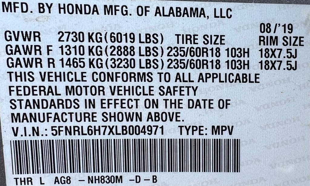 used 2020 Honda Odyssey car, priced at $24,574