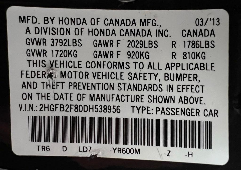 used 2013 Honda Civic car, priced at $8,974