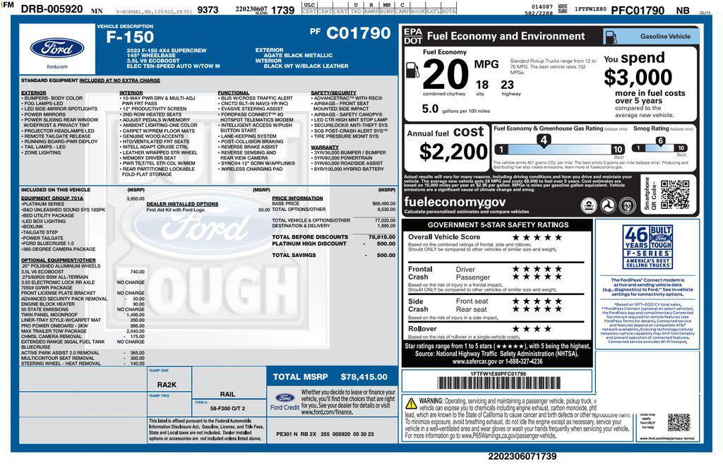 used 2023 Ford F-150 car, priced at $46,599