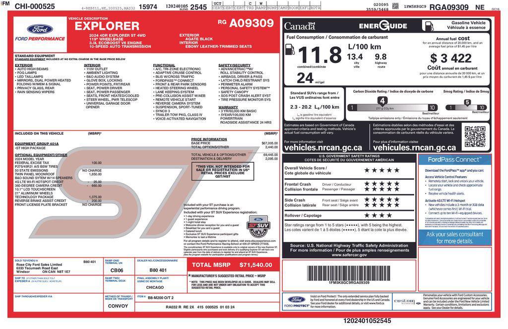 used 2024 Ford Explorer car, priced at $47,893