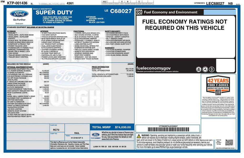 used 2020 Ford F-250 car, priced at $54,893