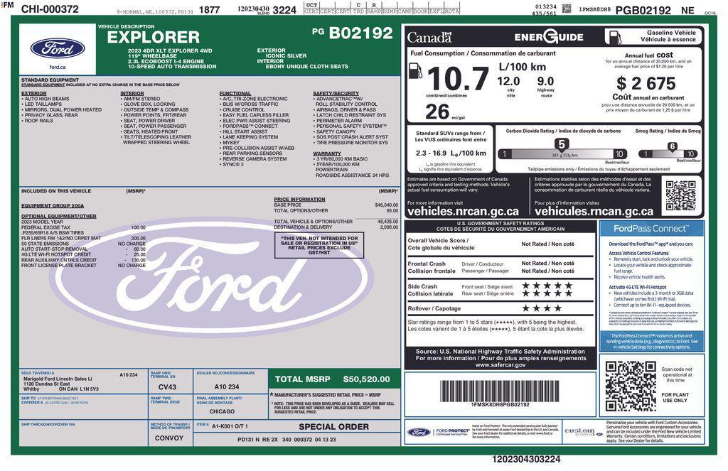 used 2023 Ford Explorer car, priced at $33,993