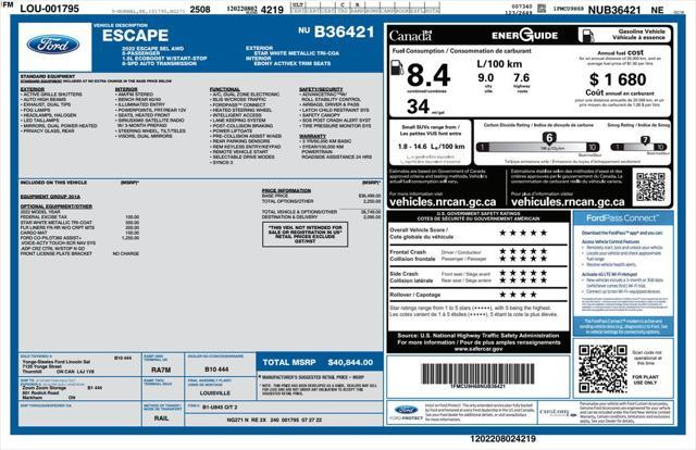 used 2022 Ford Escape car, priced at $23,899