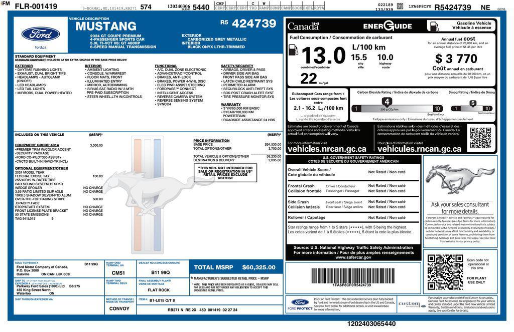 used 2024 Ford Mustang car, priced at $37,293