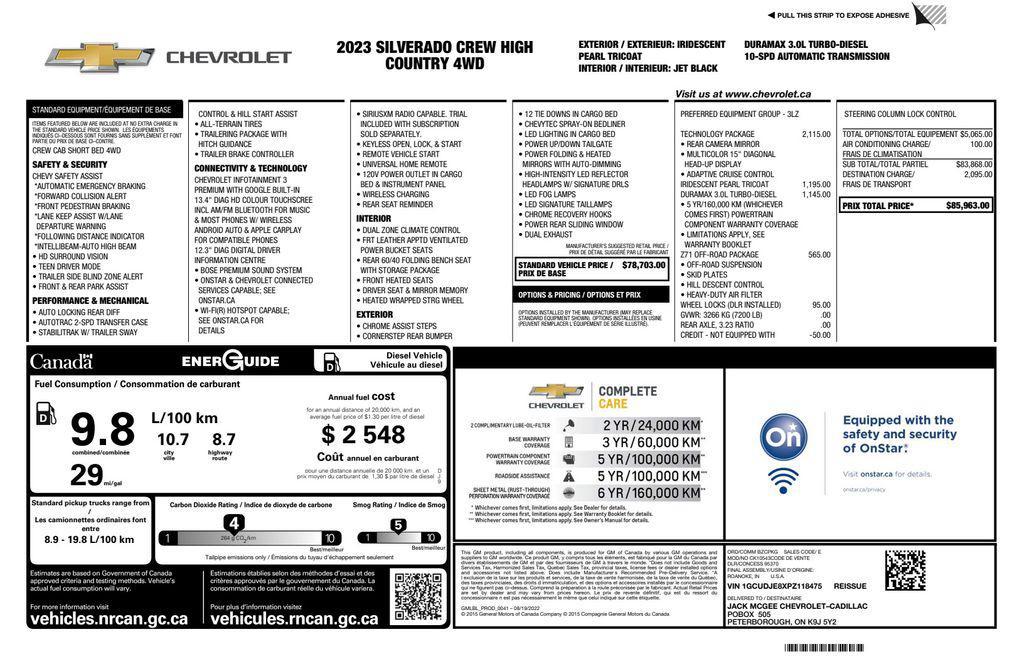used 2023 Chevrolet Silverado 1500 car, priced at $49,500