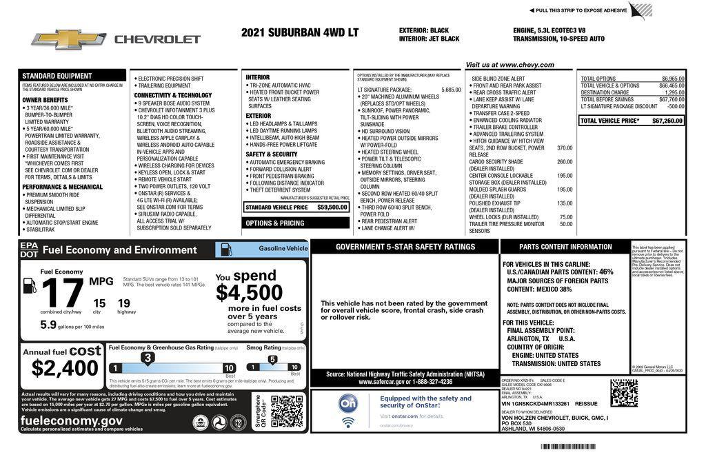 used 2021 Chevrolet Suburban car, priced at $36,993