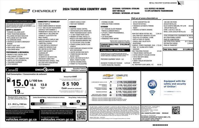 used 2024 Chevrolet Tahoe car, priced at $74,993