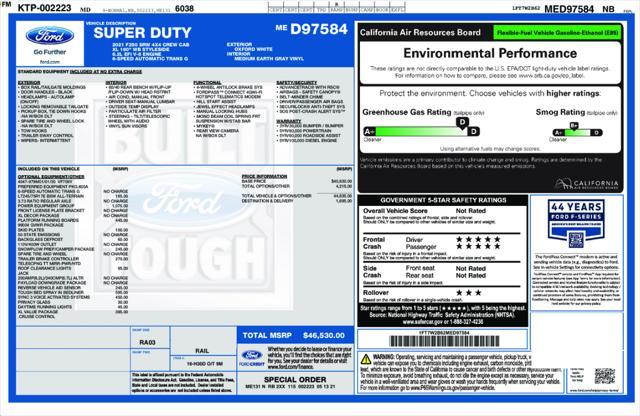 used 2021 Ford F-250 car, priced at $37,699
