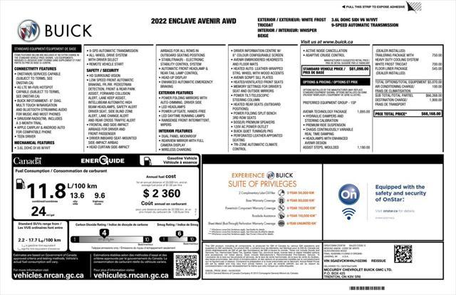 used 2022 Buick Enclave car, priced at $38,493