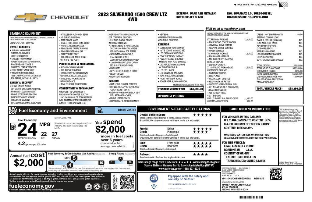 used 2023 Chevrolet Silverado 1500 car, priced at $39,993