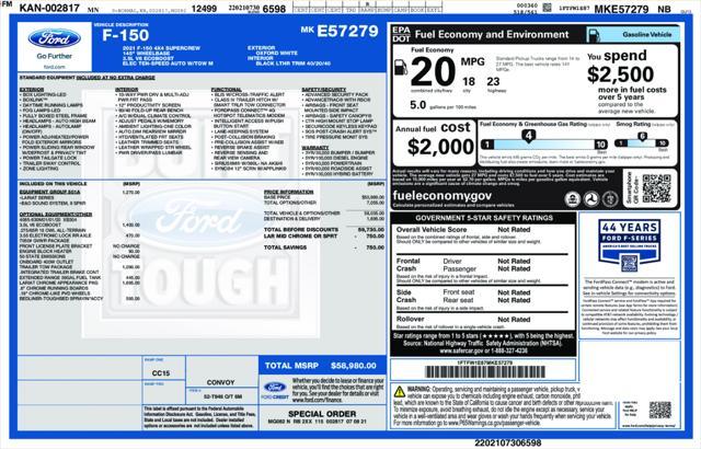 used 2021 Ford F-150 car, priced at $29,299