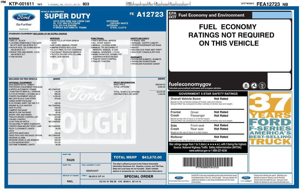 used 2015 Ford F-350 car, priced at $22,293