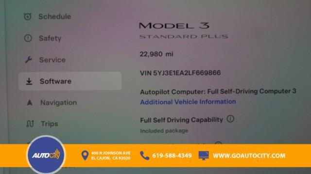 used 2020 Tesla Model 3 car, priced at $24,900