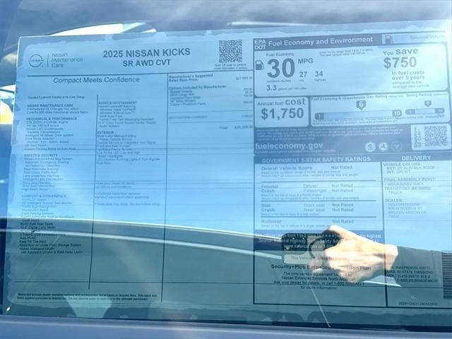 new 2025 Nissan Kicks car, priced at $28,744