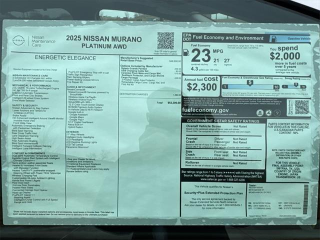 new 2025 Nissan Murano car, priced at $48,994